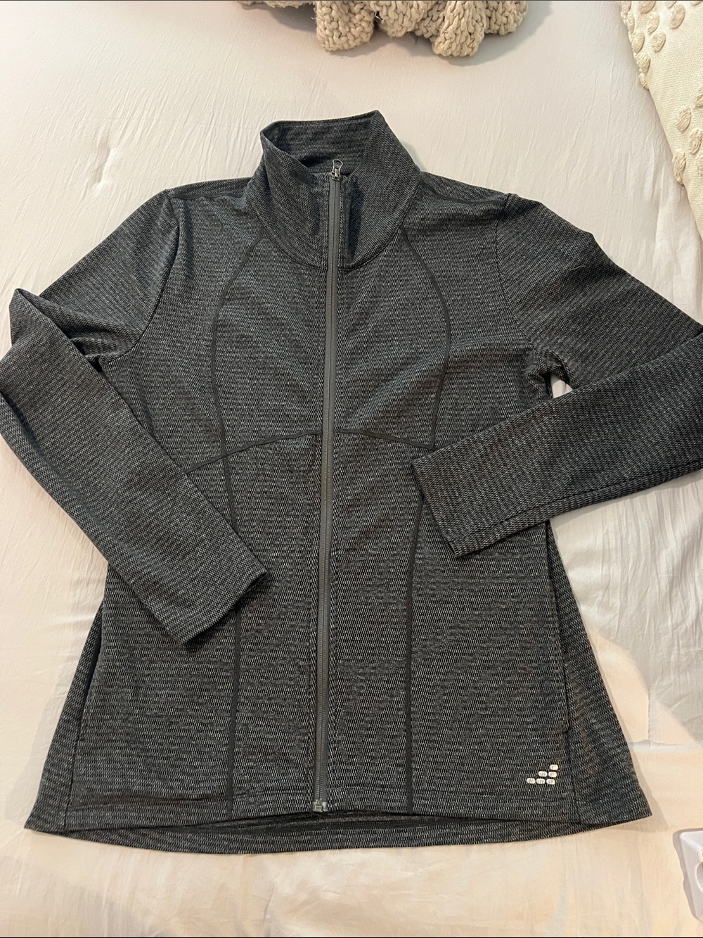 Athleta Charcoal Gray Full-Zip Utility Jacket